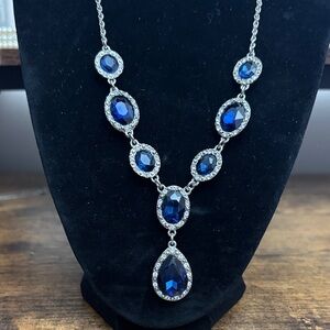 2028 Blue and Silver Necklace